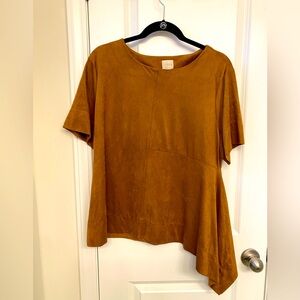 Ladies Chico’s Suede Asymmetrical Blouse